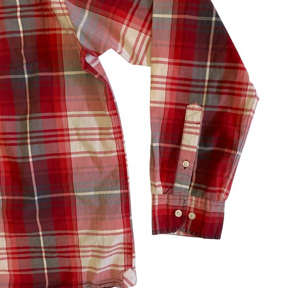 The North Face Men's Size L Button Up Long Sleeve Plaid Adult Shirt - Picture 12 of 15